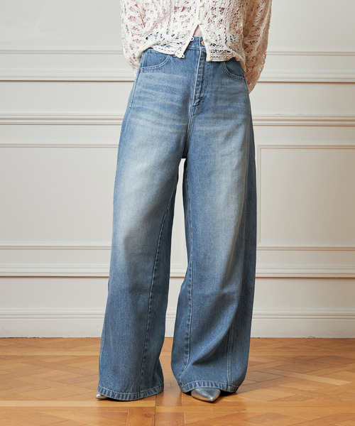 IENA LA BOUCLE（イエナラブークル）の「《追加》IENA LA BOUCLE ソフトデニムシルエットパンツ2（デニムパンツ・レディース・ブルー系その他/ブラック系その他・34/36/38/40）」の21枚目の写真