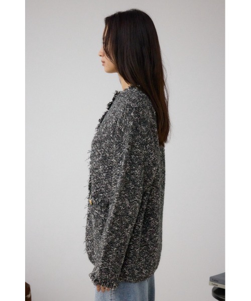 AZUL by moussy（アズールバイマウジー）の「ツイードライクニットカーディガン（カーディガン/ボレロ・レディース・ブラック系その他/ブラウン系その他/グリーン系その他・SMALL/MEDIUM）」の8枚目の写真