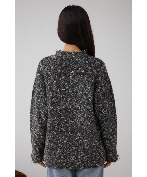 AZUL by moussy（アズールバイマウジー）の「ツイードライクニットカーディガン（カーディガン/ボレロ・レディース・ブラック系その他/ブラウン系その他/グリーン系その他・SMALL/MEDIUM）」の9枚目の写真