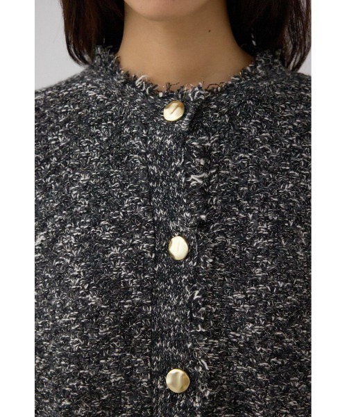 AZUL by moussy（アズールバイマウジー）の「ツイードライクニットカーディガン（カーディガン/ボレロ・レディース・ブラック系その他/ブラウン系その他/グリーン系その他・SMALL/MEDIUM）」の10枚目の写真