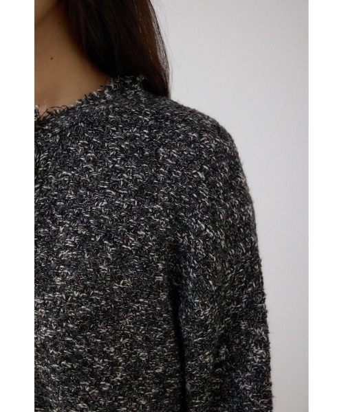 AZUL by moussy（アズールバイマウジー）の「ツイードライクニットカーディガン（カーディガン/ボレロ・レディース・ブラック系その他/ブラウン系その他/グリーン系その他・SMALL/MEDIUM）」の11枚目の写真