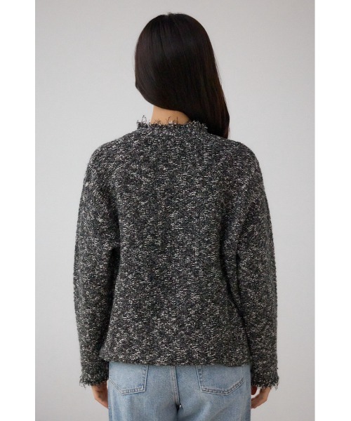 AZUL by moussy（アズールバイマウジー）の「ツイードライクニットカーディガン（カーディガン/ボレロ・レディース・ブラック系その他/ブラウン系その他/グリーン系その他・SMALL/MEDIUM）」の16枚目の写真