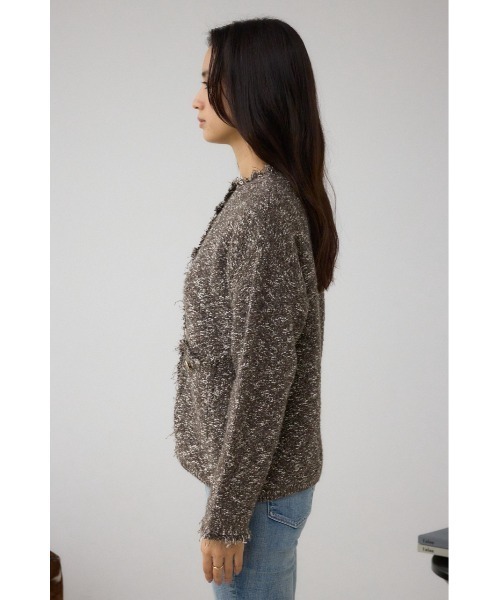 AZUL by moussy（アズールバイマウジー）の「ツイードライクニットカーディガン（カーディガン/ボレロ・レディース・ブラック系その他/ブラウン系その他/グリーン系その他・SMALL/MEDIUM）」の21枚目の写真