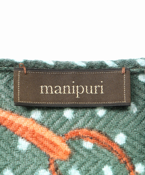 manipuri（マニプリ）の「manipuri マニプリ ストール 柄別注（ストール/ショール・レディース・オリーブ・FREE）」の5枚目の写真