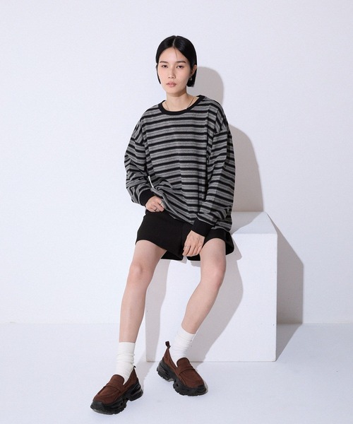 JEANASIS（ジーナシス）の「ボンディングショートパンツ/587846（その他パンツ・レディース・グレー系その他/ブラック・SMALL/MEDIUM）」の6枚目の写真