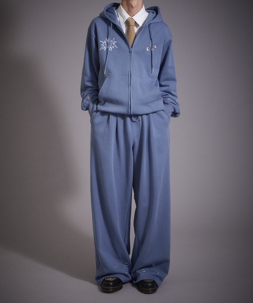 セール】ハトメデザイン裏毛ジップパーカー（パーカー）｜Perushu