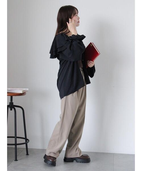 ehka sopo（エヘカソポ）の「センタープレスツータックスラックス（その他パンツ・レディース・モカ/ブラック/グレー・M/S）」の7枚目の写真