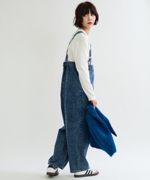 A.D.C.L.（エーディーシーエル）の「フィッシャーマンデザイン ワイドデニムパンツ（サロペット/オーバーオール・レディース・ブラック/ブルー/サックスブルー・M/L）」の18枚目の写真