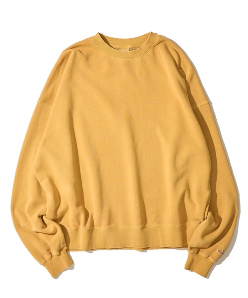 Goodwear（グッドウェア）の「【Goodwear/グッドウェア】USAコットン裏毛 製品染め ビッグシルエット スウェットプルオーバー（スウェット・メンズ・グリーン/スモークピンク/チャコールグレー/イエロー/ダークブルー・MEDIUM/SMALL/LARGE）」の12枚目の写真