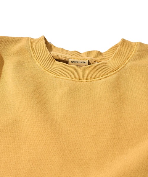 Goodwear（グッドウェア）の「【Goodwear/グッドウェア】USAコットン裏毛 製品染め ビッグシルエット スウェットプルオーバー（スウェット・メンズ・グリーン/スモークピンク/チャコールグレー/イエロー/ダークブルー・MEDIUM/SMALL/LARGE）」の16枚目の写真