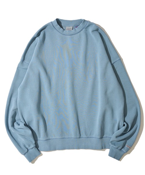 Goodwear（グッドウェア）の「【Goodwear/グッドウェア】USAコットン裏毛 製品染め ビッグシルエット スウェットプルオーバー（スウェット・メンズ・グリーン/スモークピンク/チャコールグレー/イエロー/ダークブルー・MEDIUM/SMALL/LARGE）」の10枚目の写真