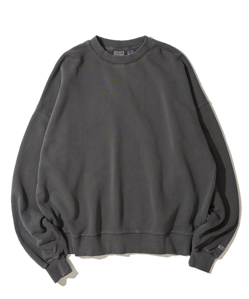 Goodwear（グッドウェア）の「【Goodwear/グッドウェア】USAコットン裏毛 製品染め ビッグシルエット スウェットプルオーバー（スウェット・メンズ・グリーン/スモークピンク/チャコールグレー/イエロー/ダークブルー・MEDIUM/SMALL/LARGE）」の6枚目の写真