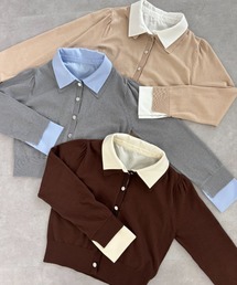 31 Sons de mode（トランテアン　ソン　ドゥ　モード）の「レイヤード衿付きニット（ニット/セーター）」