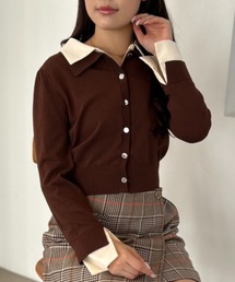 31 Sons de mode | WEB限定アイテム レイヤード衿付きニット(ニット/セーター)