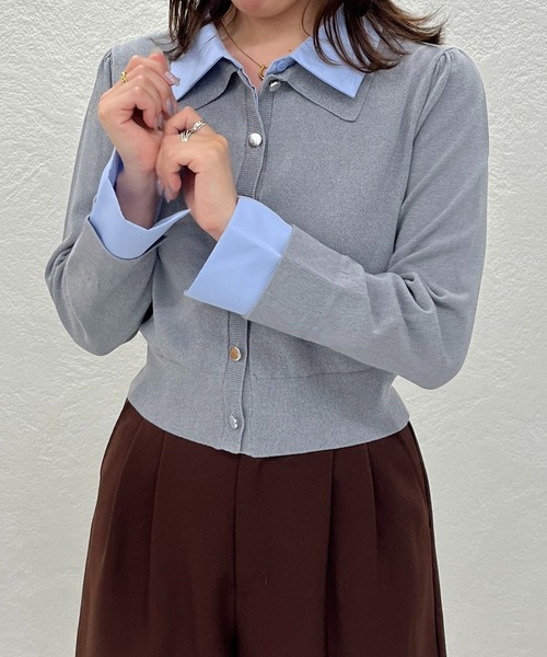 レディースサイズL 未着用⭐️Resurrectoin セーターカラーグレー レディースサイズL 未着用⭐️Resurrectoin セーターカラー