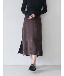 アセテート配色STラップスカート