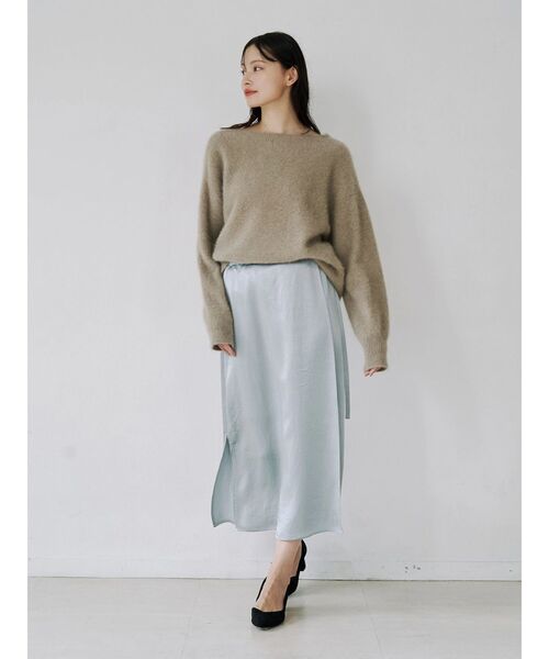 TONAL（トーナル）の「アセテート配色STラップスカート（スカート・レディース・ブラウン/ミント/ベージュ・SMALL/MEDIUM）」の11枚目の写真