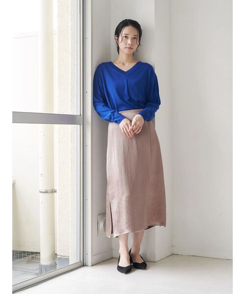 TONAL（トーナル）の「アセテート配色STラップスカート（スカート・レディース・ブラウン/ミント/ベージュ・SMALL/MEDIUM）」の13枚目の写真