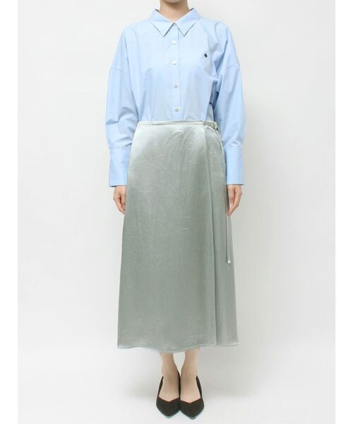 TONAL（トーナル）の「アセテート配色STラップスカート（スカート・レディース・ブラウン/ミント/ベージュ・SMALL/MEDIUM）」の6枚目の写真