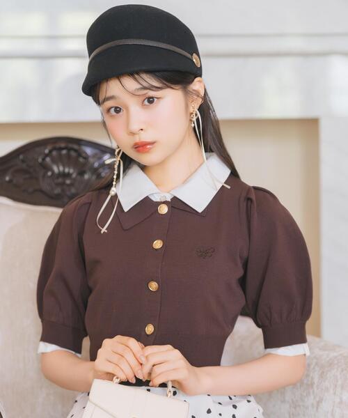 WILLSELECTION(ウィルセレクション)の「レイヤードカラープルオーバー(ニット/セーター・レディース・モカ/ダークブラウン/ブラック/グレー・FREE)」の1枚目の写真