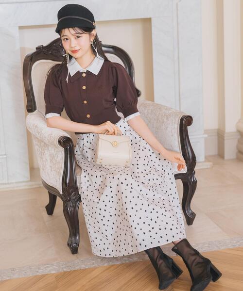 WILLSELECTION(ウィルセレクション)の「レイヤードカラープルオーバー(ニット/セーター・レディース・モカ/ダークブラウン/ブラック/グレー・FREE)」の8枚目の写真