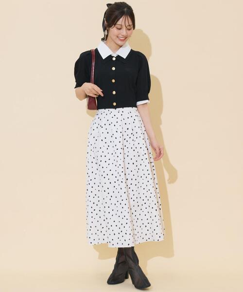 WILLSELECTION(ウィルセレクション)の「レイヤードカラープルオーバー(ニット/セーター・レディース・モカ/ダークブラウン/ブラック/グレー・FREE)」の6枚目の写真