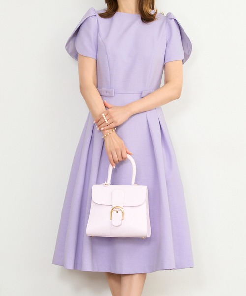 Prima Scherrer(プリマシェレル)の「エアリーツイード チューリップ スリーブ ワンピース Prima Scherrer(ワンピース・レディース・ブラック/ピンク/ラベンダー・S/M)」の3枚目の写真