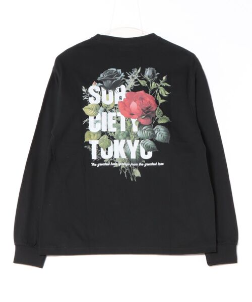 Subciety（サブサエティ）の「Flower L/S tee（Tシャツ/カットソー・メンズ・ホワイト/ブラック・MEDIUM/X-LARGE/XX-LARGE/LARGE/SMALL）」の8枚目の写真