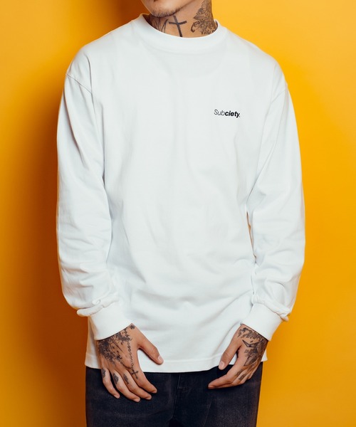 Subciety（サブサエティ）の「Flower L/S tee（Tシャツ/カットソー・メンズ・ホワイト/ブラック・MEDIUM/X-LARGE/XX-LARGE/LARGE/SMALL）」の6枚目の写真