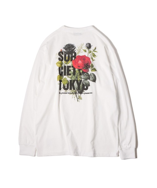 Subciety（サブサエティ）の「Flower L/S tee（Tシャツ/カットソー・メンズ・ホワイト/ブラック・MEDIUM/X-LARGE/XX-LARGE/LARGE/SMALL）」の9枚目の写真