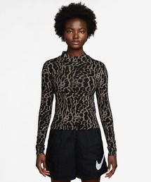 NIKE | ナイキ スポーツウェア チル ニット ウィメンズ スリム ロングスリーブ Tシャツ / Nike Sportswear Chill Knit Women's Slim Long-Sleeve T-Shirt HV5020-010 Black(Tシャツ/カットソー)