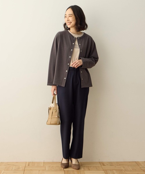 DECOY SINCE 1981（デコイシンスイチキュウハチイチ）の「裏起毛テーパードパンツ【ウエストゴム・大きいサイズあり】（その他パンツ・レディース・チャコールグレー/ブラウン/ネイビー・61/64/67/70/76/80）」の10枚目の写真