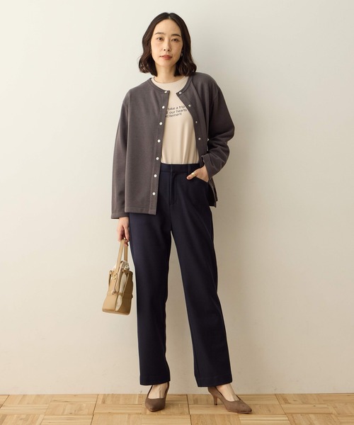 DECOY SINCE 1981（デコイシンスイチキュウハチイチ）の「裏起毛テーパードパンツ【ウエストゴム・大きいサイズあり】（その他パンツ・レディース・チャコールグレー/ブラウン/ネイビー・61/64/67/70/76/80）」の11枚目の写真