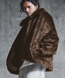 GLIMCLAP | mj11097-Shaggy Luxe Jacket フェイクファージャケット(192-049-gla-cf)(その他アウター)