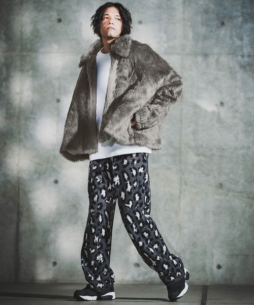 GLIMCLAP（グリムクラップ）の「mj11097-Shaggy Luxe Jacket フェイクファージャケット(192-049-gla-cf)（その他アウター・メンズ・ブラック/ブラウン/チャコール・S/M/L）」の8枚目の写真