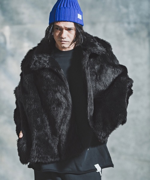 GLIMCLAP（グリムクラップ）の「mj11097-Shaggy Luxe Jacket フェイクファージャケット(192-049-gla-cf)（その他アウター・メンズ・ブラック/ブラウン/チャコール・S/M/L）」の11枚目の写真