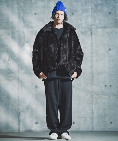GLIMCLAP（グリムクラップ）の「mj11097-Shaggy Luxe Jacket フェイクファージャケット(192-049-gla-cf)（その他アウター・メンズ・ブラック/ブラウン/チャコール・S/M/L）」の13枚目の写真