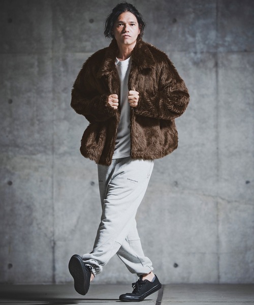 GLIMCLAP（グリムクラップ）の「mj11097-Shaggy Luxe Jacket フェイクファージャケット(192-049-gla-cf)（その他アウター・メンズ・ブラック/ブラウン/チャコール・S/M/L）」の21枚目の写真