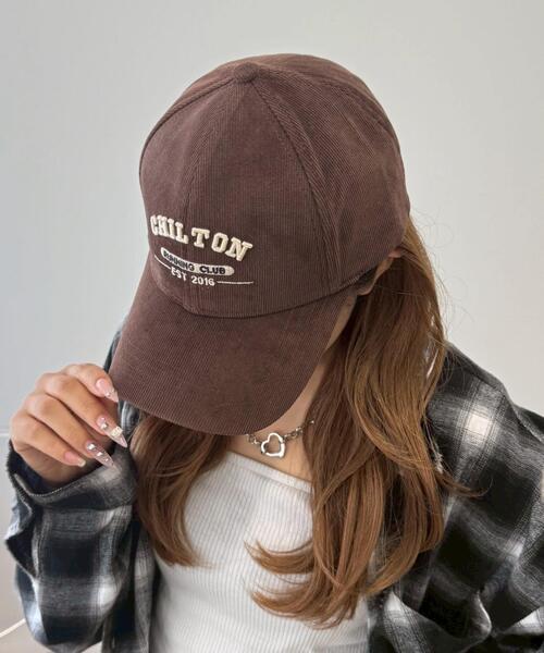 WEGO（ウィゴー）の「WEGO/CHILTONコーデュロイキャップ（キャップ・レディース・ブラウン/レッド/チャコールグレー・FREE）」の4枚目の写真