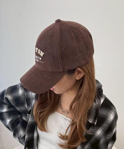 WEGO（ウィゴー）の「WEGO/CHILTONコーデュロイキャップ（キャップ・レディース・ブラウン/レッド/チャコールグレー・FREE）」の5枚目の写真