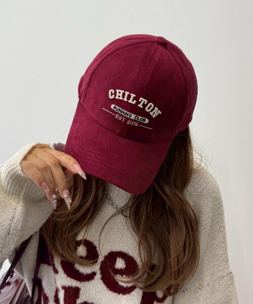 WEGO（ウィゴー）の「WEGO/CHILTONコーデュロイキャップ（キャップ・レディース・ブラウン/レッド/チャコールグレー・FREE）」の8枚目の写真