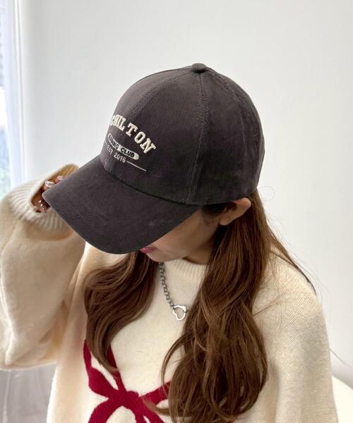 WEGO（ウィゴー）の「WEGO/CHILTONコーデュロイキャップ（キャップ・レディース・ブラウン/レッド/チャコールグレー・FREE）」の7枚目の写真