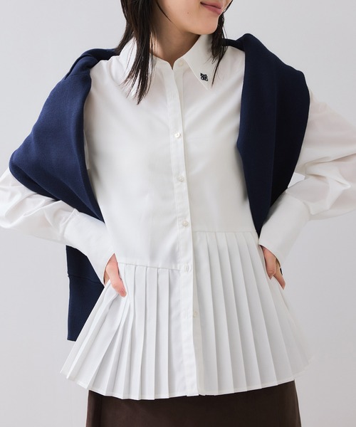VIS（ビス）の「プリーツシャツ/イージーケア（シャツ/ブラウス・レディース・ホワイト/ピンク/ブルー・FREE）」の2枚目の写真