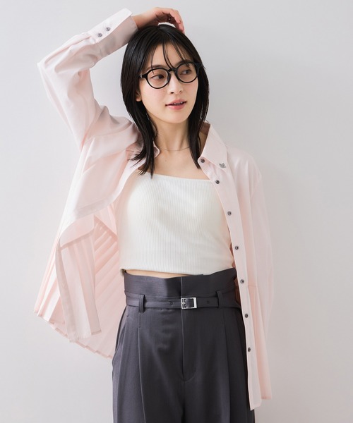 VIS（ビス）の「プリーツシャツ/イージーケア（シャツ/ブラウス・レディース・ホワイト/ピンク/ブルー・FREE）」の3枚目の写真