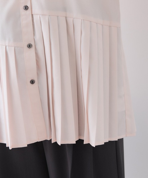 VIS（ビス）の「プリーツシャツ/イージーケア（シャツ/ブラウス・レディース・ホワイト/ピンク/ブルー・FREE）」の16枚目の写真