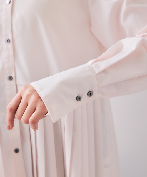 VIS（ビス）の「プリーツシャツ/イージーケア（シャツ/ブラウス・レディース・ホワイト/ピンク/ブルー・FREE）」の5枚目の写真