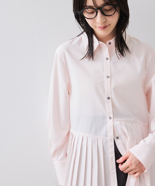 VIS（ビス）の「プリーツシャツ/イージーケア（シャツ/ブラウス・レディース・ホワイト/ピンク/ブルー・FREE）」の19枚目の写真