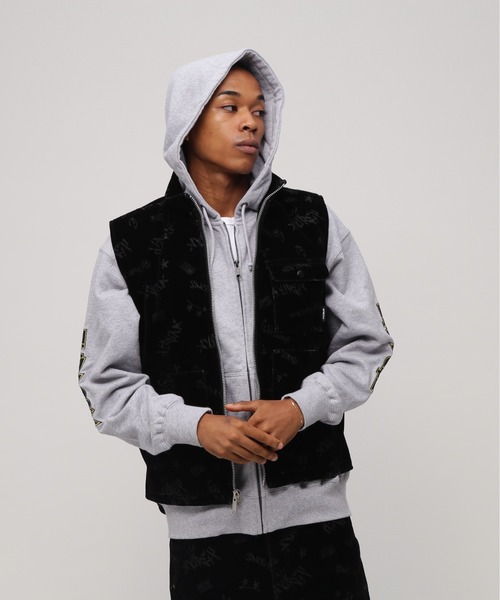 AVIREX(アヴィレックス)の「FLOCKING DENIM VEST / フロッキング デニムベスト / AVIREX / アヴィレックス(ベスト・メンズ・ブラック・MEDIUM/LARGE/X-LARGE)」の2枚目の写真