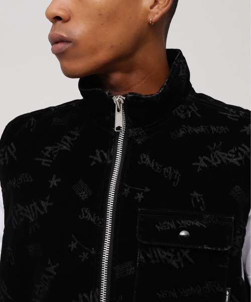 AVIREX(アヴィレックス)の「FLOCKING DENIM VEST / フロッキング デニムベスト / AVIREX / アヴィレックス(ベスト・メンズ・ブラック・MEDIUM/LARGE/X-LARGE)」の7枚目の写真