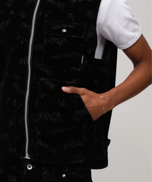 AVIREX(アヴィレックス)の「FLOCKING DENIM VEST / フロッキング デニムベスト / AVIREX / アヴィレックス(ベスト・メンズ・ブラック・MEDIUM/LARGE/X-LARGE)」の9枚目の写真
